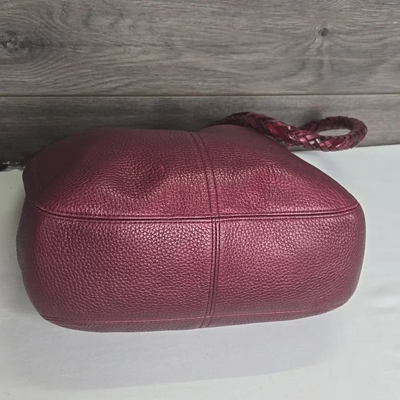 Brighton Metallic Dark Red Shoulder Bag - Picture 6 of 10